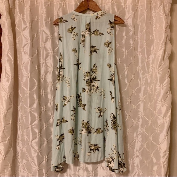 Free People Tree Swing Floral Cutout Tunic Mini Dress Mint Green - Picture 5 of 14